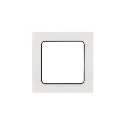 Фотография Стокгольм Рамка 1-местная белая с линией цвета черный EKF PROxima, артикул EXM-G-304-10