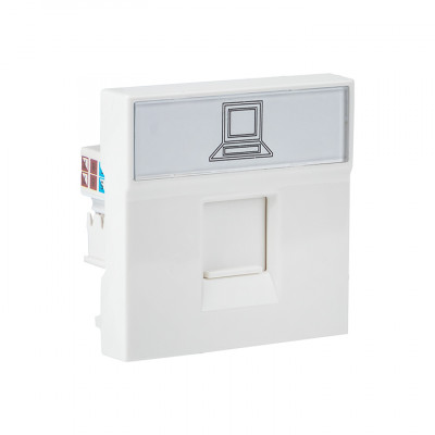 Фотография Розетка RJ45 кат. 5e, 2 модуля EKF, артикул E2MK015E-135-10