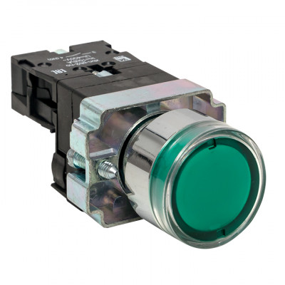 Фотография Кнопка BA31 с подстветкой 24В зеленая NO EKF PROxima, артикул xb2-bw31-24